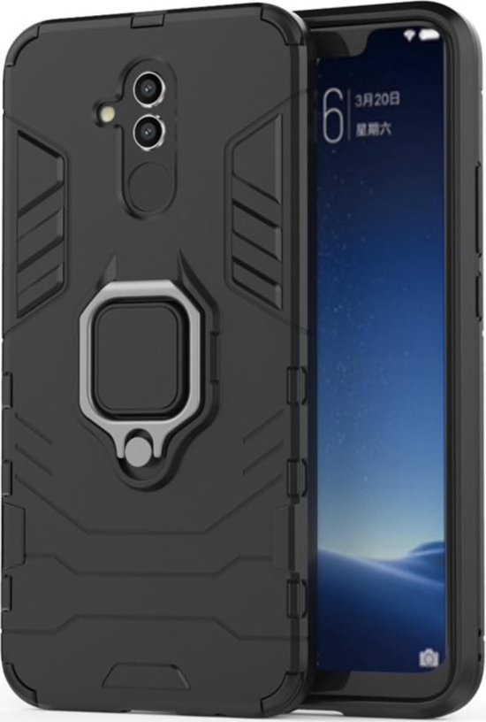 Huawei Mate 20 Lite Magnetische Backcover - Zwart - voor Autohouder
