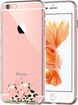 Apple Iphone 6 / 6S Transparant siliconen telefoonhoesje koeien