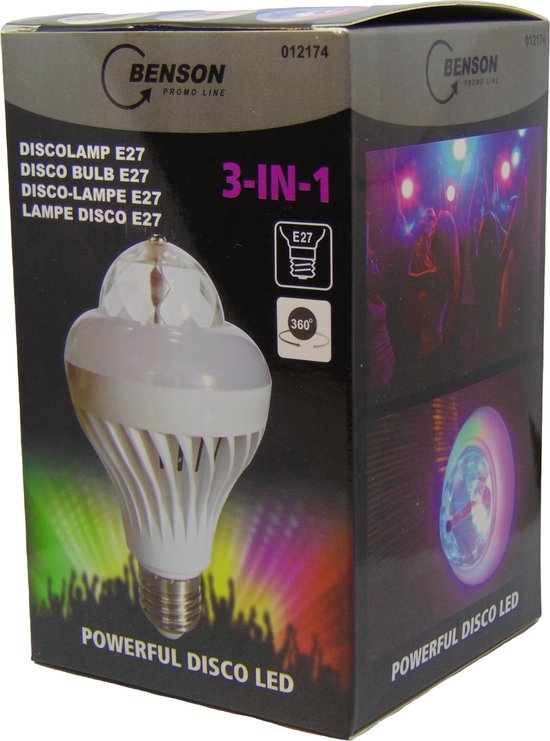 3-IN-1 Discolamp E27 - Discolamp - Normale fitting Disco lamp - Party Disco  LED -... | bol.com
