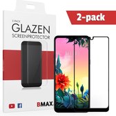 2-pack BMAX geschikt voor de Glazen Screenprotector LG K50s Full Cover Glas / Met volledige dekking / Beschermglas / Tempered Glass / Glasplaatje