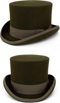 Hoge hoed wol groen