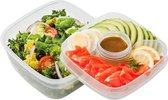 Lock&Lock Saladebox - Salade Lunchbox to go - Salade to go - 1.6 liter - Transparant