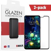 2-pack BMAX geschikt voor de Glazen Screenprotector LG V50 ThinQ Full Cover Glas / Met volledige dekking / Beschermglas / Tempered Glass / Glasplaatje