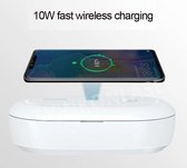 Mobile Phone Wireless Charging Sterilizing UV + Ozon Box |voor iPhone / Samsung / Airpods / QI geschikte Smartphones | Draadloze Oplader 10W Qi Fast Charger |Desinfectie Box