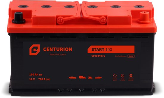 Aas Verwarren diefstal Centurion Start accu 100Ah 12V | Auto, bestelbus | bol.com