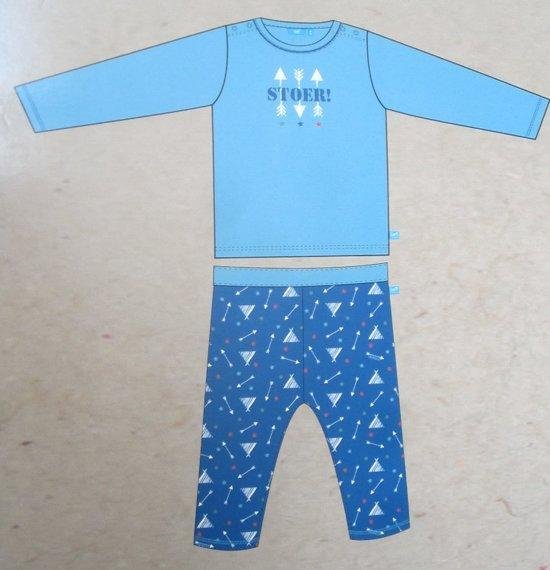 Pyjama blauw - stoere babypyjama maat 86-92 - broek en shirt lange mouw |  bol.com