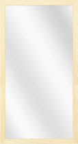 Spiegel met Vlakke Houten Lijst - Blank - 20x50 cm