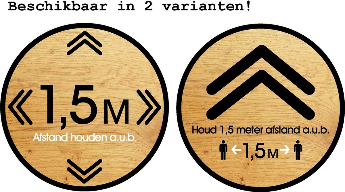 Pijl Sticker Rond Pijl sticker, Looproute /afstand houden 1,5 meter vloersticker rond Ø ...