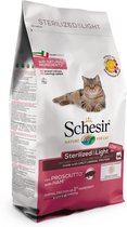 Schesir Cat Dry Sterilized & Light Ham - Kattenvoer - 400 g