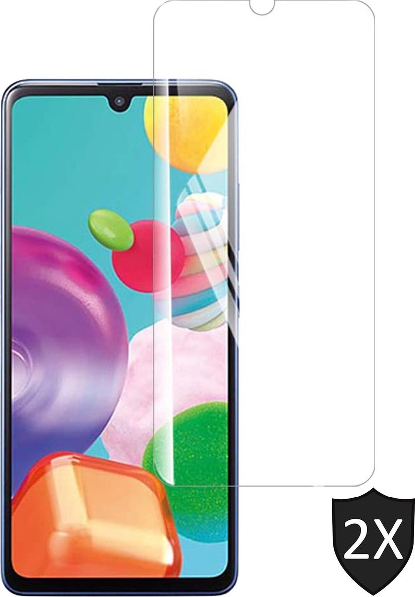 Screenprotector geschikt voor Samsung Galaxy A41 - 2x Glas Screen Protector