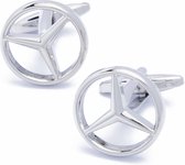 Manchetknopen - Automerk Mercedes Zilverkleurig