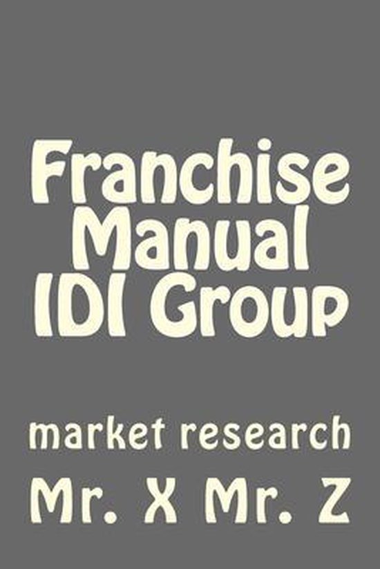 Franchise Manual IDI Group - cover