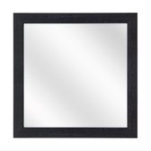 Spiegel met Vlakke Houten Lijst - Zwart - 20x20 cm