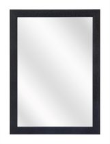 Spiegel met Vlakke Houten Lijst - Zwart - 40x60 cm