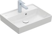 Villeroy & Boch Collaro fontein onderzijde geslepen 50x40cm met overloop en kraangat, wit