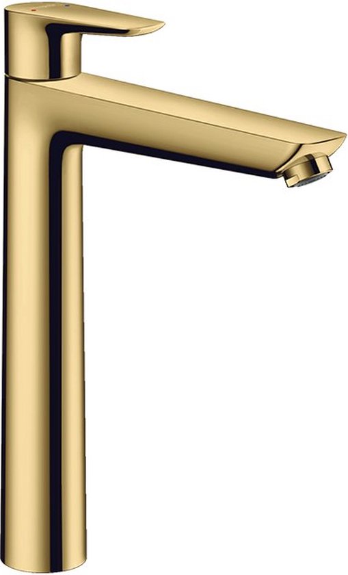 Foto: Hansgrohe talis e ngreeps wastafelmengkraan 240 met trekwaste polished gold optic