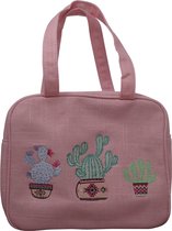 Jessidress Dames Handtas met Cactus print - Roze