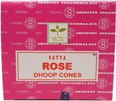 Satya Rose Dhoop Cones 3 x 12 stuks