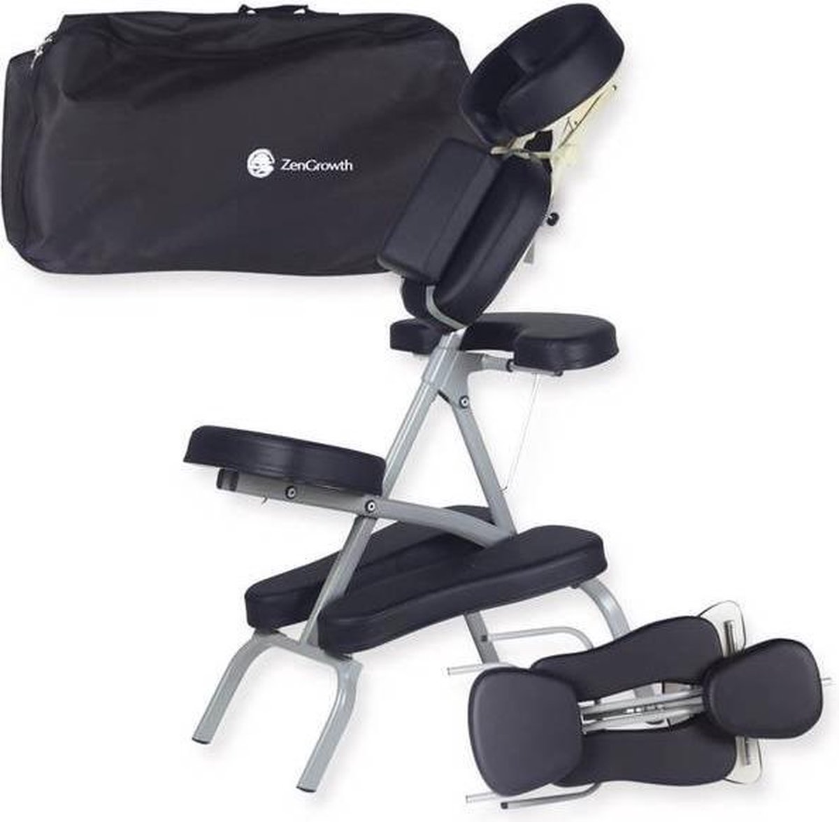 Goedkoopste ZenGrowth® Massagestoel Inklapbaar 8.3kg - Zwart - Massagetafel - Stoelmassages