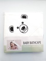 Badcape | handdoek | multidoek | wikkeldoek| bathcape | met capuchon | baby | wit beertje / poesje / tijgertje / koala