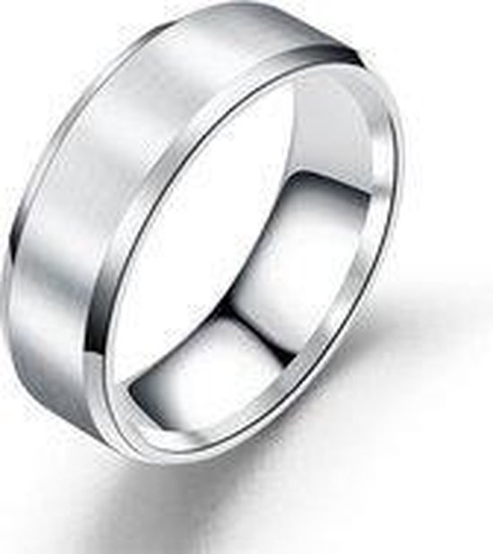 Verenigde Staten van Amerika Archaïsch niemand Zilver Kleurige Ring met Strak Gepolijste Rand - 18 - 22mm - Ringen Mannen  - Ring... | bol.com