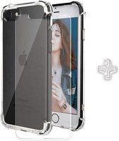iPhone SE 2022 hoesje apple siliconen bumper transparant case met screenprotector - shock proof Apple iPhone SE 2020 hoesje iphone 7 hoesje iphone 8 hoesje - magsafe geschikt