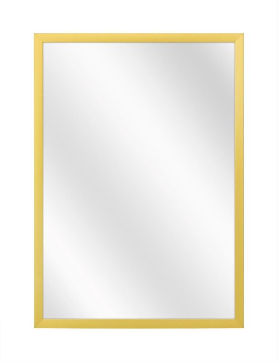 Spiegel met Luxe Aluminium Lijst - Mat Goud - 30x40 cm