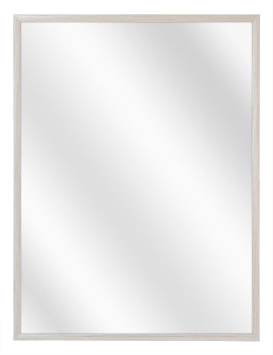 Miroir avec cadre en aluminium de Luxe - Chêne Wit - 40x60 cm