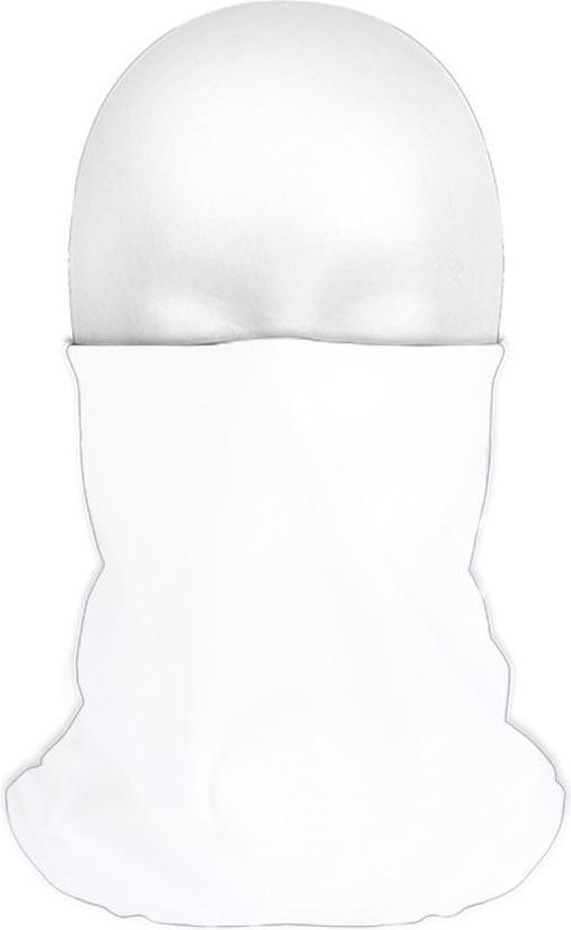 Echt bijvoorbeeld Incarijk Multifunctionele morf sjaal wit unikleur - Voor volwassen - Gezichts  bedekkers -... | bol.com