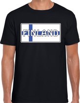 Finland landen t-shirt zwart heren 2XL