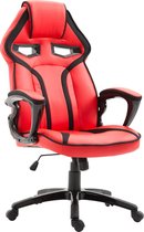 Game stoel - Bureaustoel - Race - In hoogte verstelbaar - Kunstleer - Rood/zwart