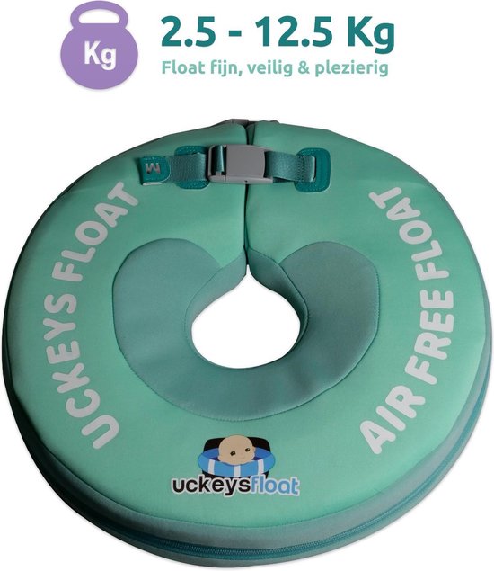 Baby zwemringgroene zwemkraagbaby floathoeft niet opgeblazen te
