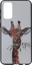 ADEL Siliconen Back Cover Softcase Hoesje Geschikt voor Samsung Galaxy S20 Ultra - Giraf