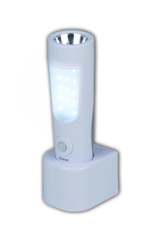 partij Ten einde raad Aanleg Grundig nachtlamp & zaklamp - LED - 40/ 50 lumen - bewegingssensor - wit |  bol.com