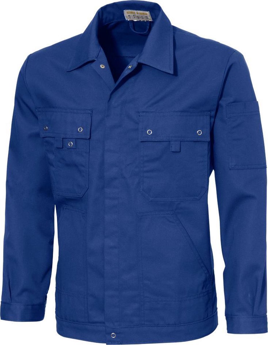 Ultimate Workwear - Standaard werkjas/jack (battledress) KAPRUN- Polykatoen 245gr/m2 - Blauw (Kobalt/Royal Blue) - NU TIJDELIJK VAN 39.63 VOOR 34.64
