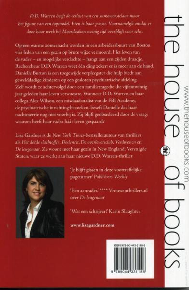 Een foto van Lisa Gardner, auteur van de thrillers.