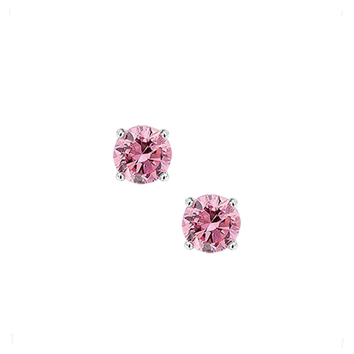 YO&NO - Oorbellen - Zilver - Oorknoppen - Zirkonia - 4mm - Sieraden Vrouw - Gerhodineerd - Zilver 92