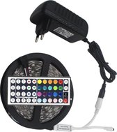 5M RGB SMD Flexible Lamp Strip Light +20 Key IR Remote en adapter