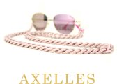 Brillenketting, zonnebrillenketting, trendy brillenhouder, poeder roze.