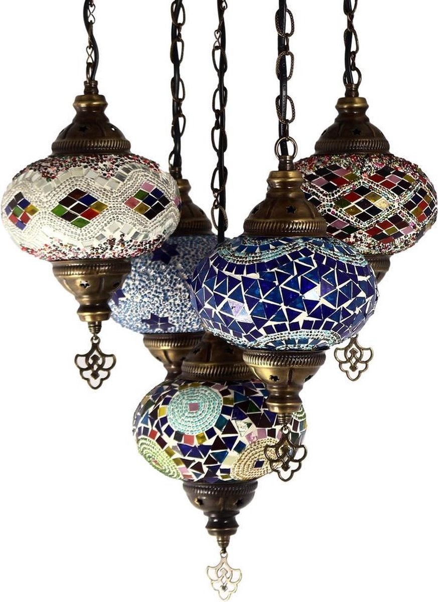 Hanglampen glasmozaiek | Oosterse lampen | El Kantra - Mooi Marokko