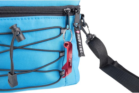 Rubytec Koeltas - Koelbox - Coolerbag - 8 Liter - Geïsoleerde Lunchtas - Inclusief Koelelement - Flesopener - Gaasvak - Blauw van Rubytec — afbeelding 3