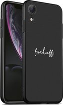 iMoshion Design voor de iPhone Xr hoesje - Fuck Off - Zwart