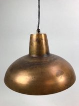 - hanging lamp | blue/gold | iron | 30x30x19cm - ijzer - 30x30x19
