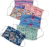 FABBIES | DIY Kit Mondkapjes | Vierkant Blauw Mix