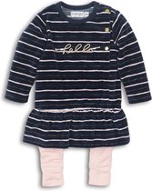 Dirkje - 2 pce Babysuit dress - Navy + pink - Vrouwen - Maat 80