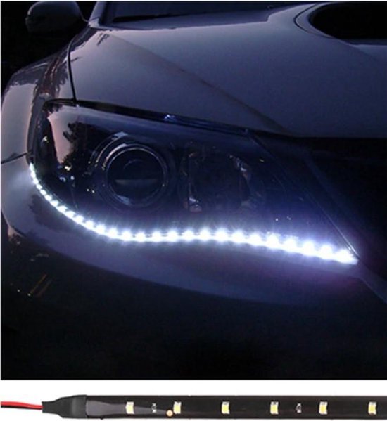 Ithaca Lijkenhuis defect Set van 2 LED licht strips - Auto koplamp verlichting - 30 cm - Waterdicht  - Led strip... | bol.com