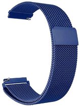 Horlogeband van RVS voor Fossil Q Crewmaster / Founder / Goodwin / Grant / Marshal / Minimalist / Wander | 22 mm | Horloge Band - Horlogebandjes | Blauw