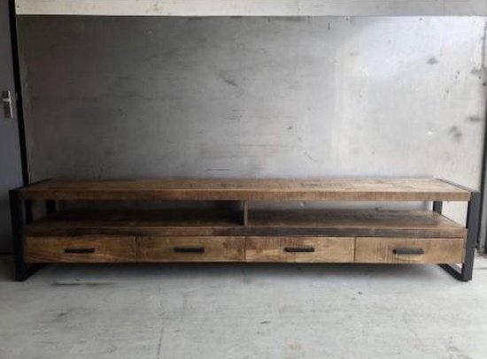 Industriële kast / TV meubel van Mangohout - Dressoir - 250 cm breed |  bol.com