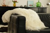 Luxe Schapenvacht wit (105x60cm) - hoogste kwaliteit! - 100% natuurlijk product - ecologisch - echt - vloerkleed - kussen