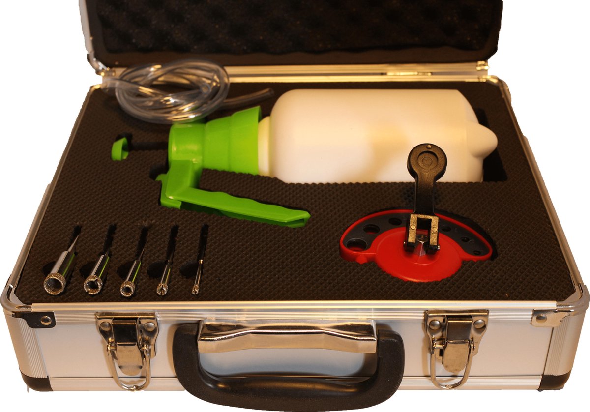 Diamanttegelboorset Electroplated (+miniguide+waterkoeling)
